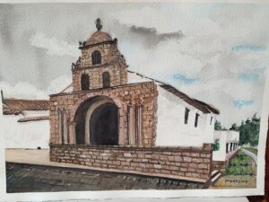 pintura artística de la iglesia en balbanera, colta
